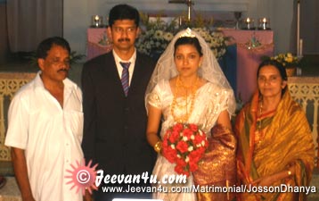 Josson Dhanya Wedding Photos